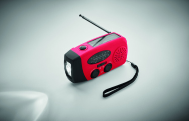 Logo trade promotional merchandise photo of: Portable radio SOS with LED torch