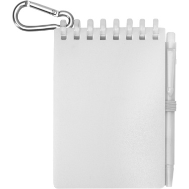 Logo trade corporate gifts picture of: Lig Mini recycled outdoor soft cover notebook and ballpoint pen set (black ink)