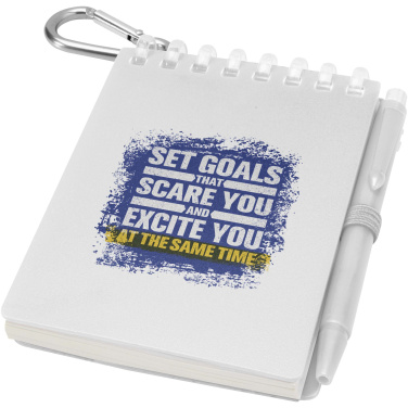 Logotrade advertising product picture of: Lig Mini recycled outdoor soft cover notebook and ballpoint pen set (black ink)