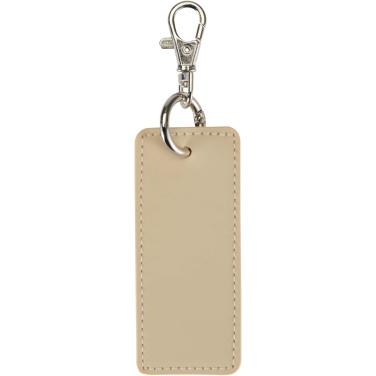 Logotrade corporate gift image of: Resi Plus GRS recycled rectangle charm keychain