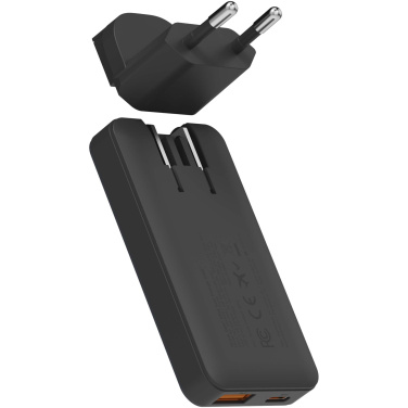 Logo trade promotional items image of: Xtorm 65W fast travel charger with cable and travel case set