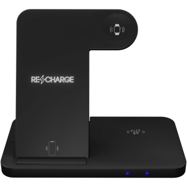 Logotrade business gift image of: SCX.design W28 3-in-1 wireless charging base with phone stand