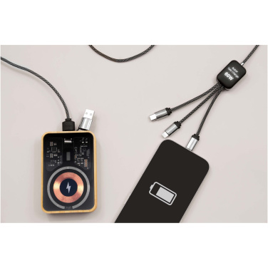 Logotrade promotional giveaway picture of: SCX.design C33 60W Type-C charging cable with dual light-up logo 