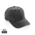BEAU AWARE™ Washed 6 panel 270gsm cotton twill cap, black