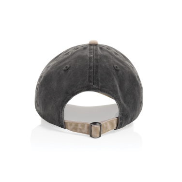 Logotrade promotional merchandise image of: BEAU AWARE™ Washed 6 panel 270gsm cotton twill two tone cap