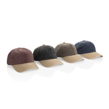 Logotrade promotional gift picture of: BEAU AWARE™ Washed 6 panel 270gsm cotton twill two tone cap
