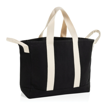 Logotrade business gift image of: BEAU AWARE™ Beach bag 400gsm recycled canvas, with side hand