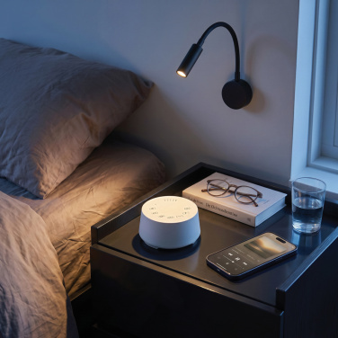Logo trade promotional item photo of: Flora RCS recycled plastic white noise speaker