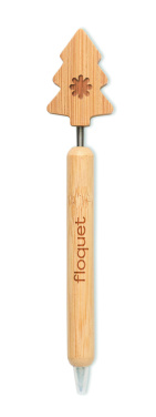 Logotrade promotional giveaway picture of: Bamboo Christmas tree ball pen
