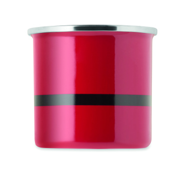 Logo trade promotional giveaways image of: Santa enamel vintage mug 300ml