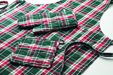 Logo trade advertising products picture of: Chequered cotton kitchen set