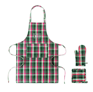 Logotrade advertising products photo of: Chequered cotton kitchen set