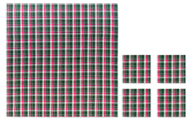 Logo trade promotional gifts image of: Chequer cotton tablecloth set
