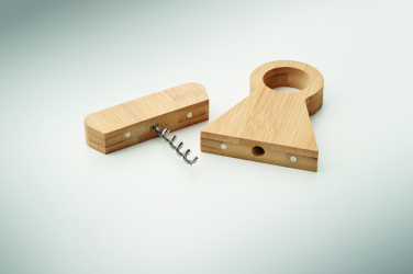 Logo trade promotional gift photo of: Bamboo bottle stand & opener