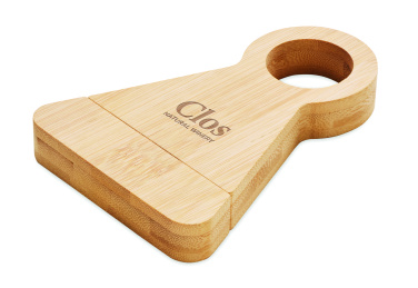 Logo trade corporate gifts picture of: Bamboo bottle stand & opener