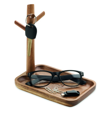 Logotrade promotional giveaway image of: Acacia wood key tray holder