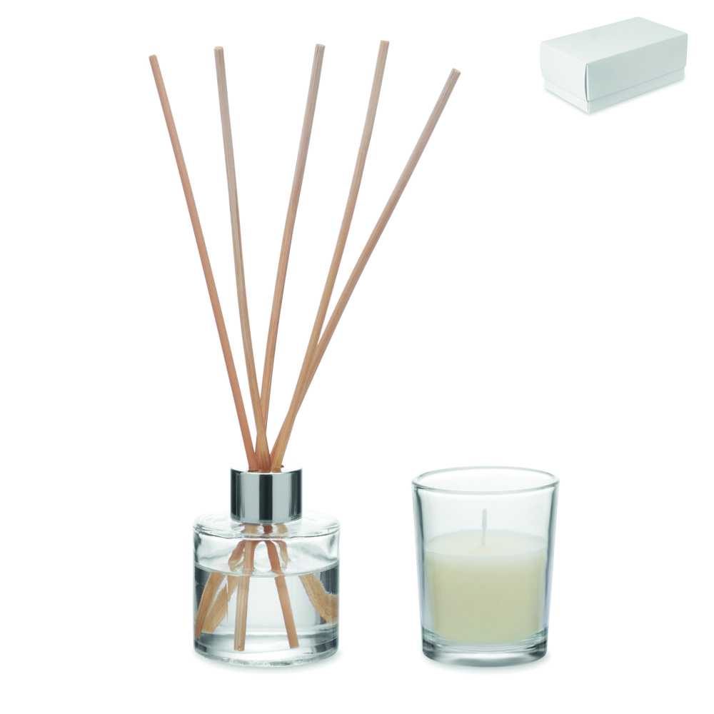 Logotrade advertising product picture of: Vanilla diffuser & candle set