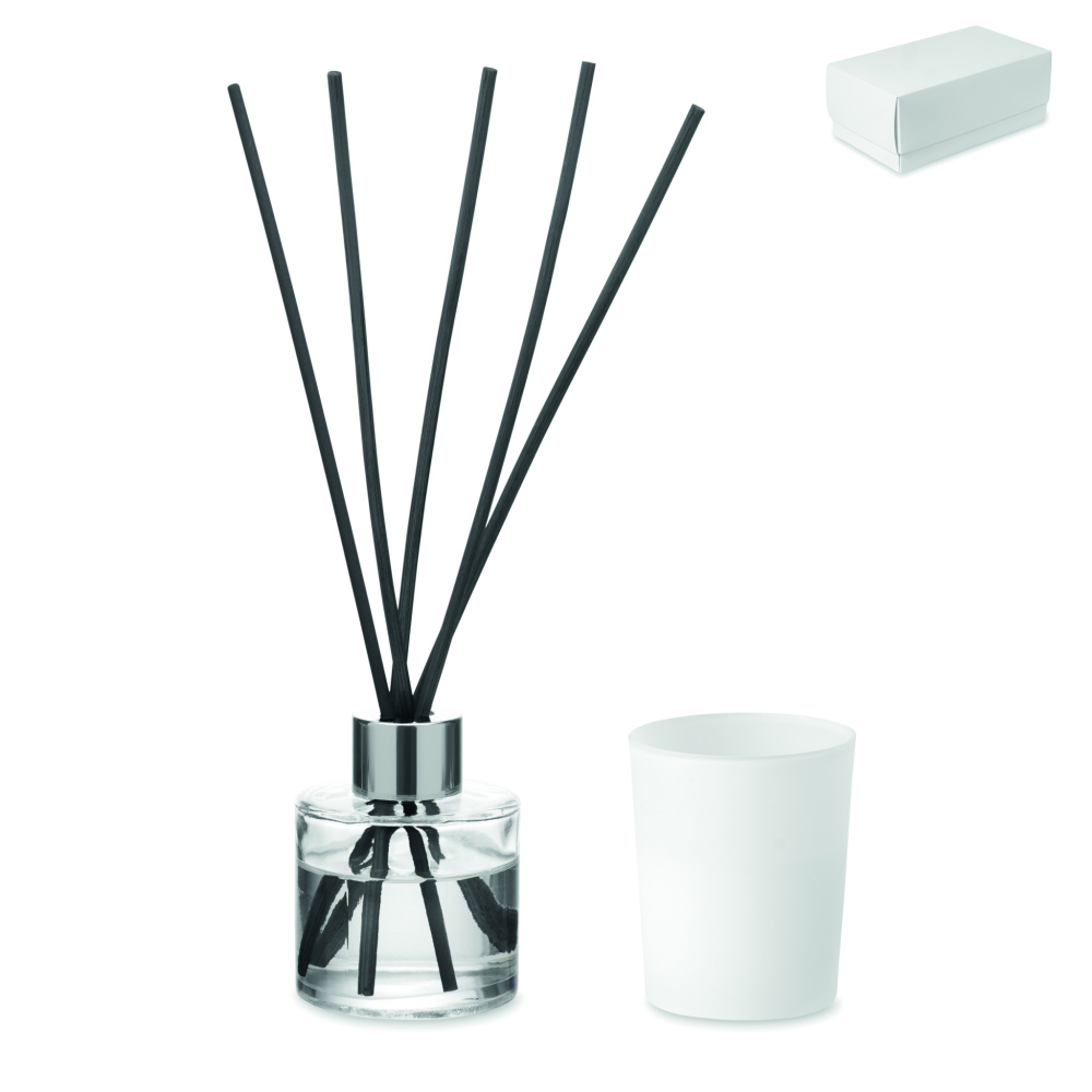 Logo trade corporate gifts picture of: Vanilla diffuser & candle set