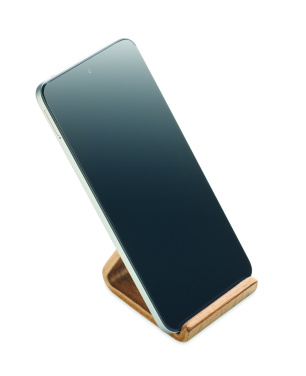Logo trade promotional item photo of: Walnut wood phone stand