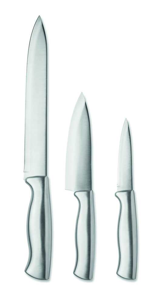Logo trade promotional items picture of: Stainless steel knife set 3pcs