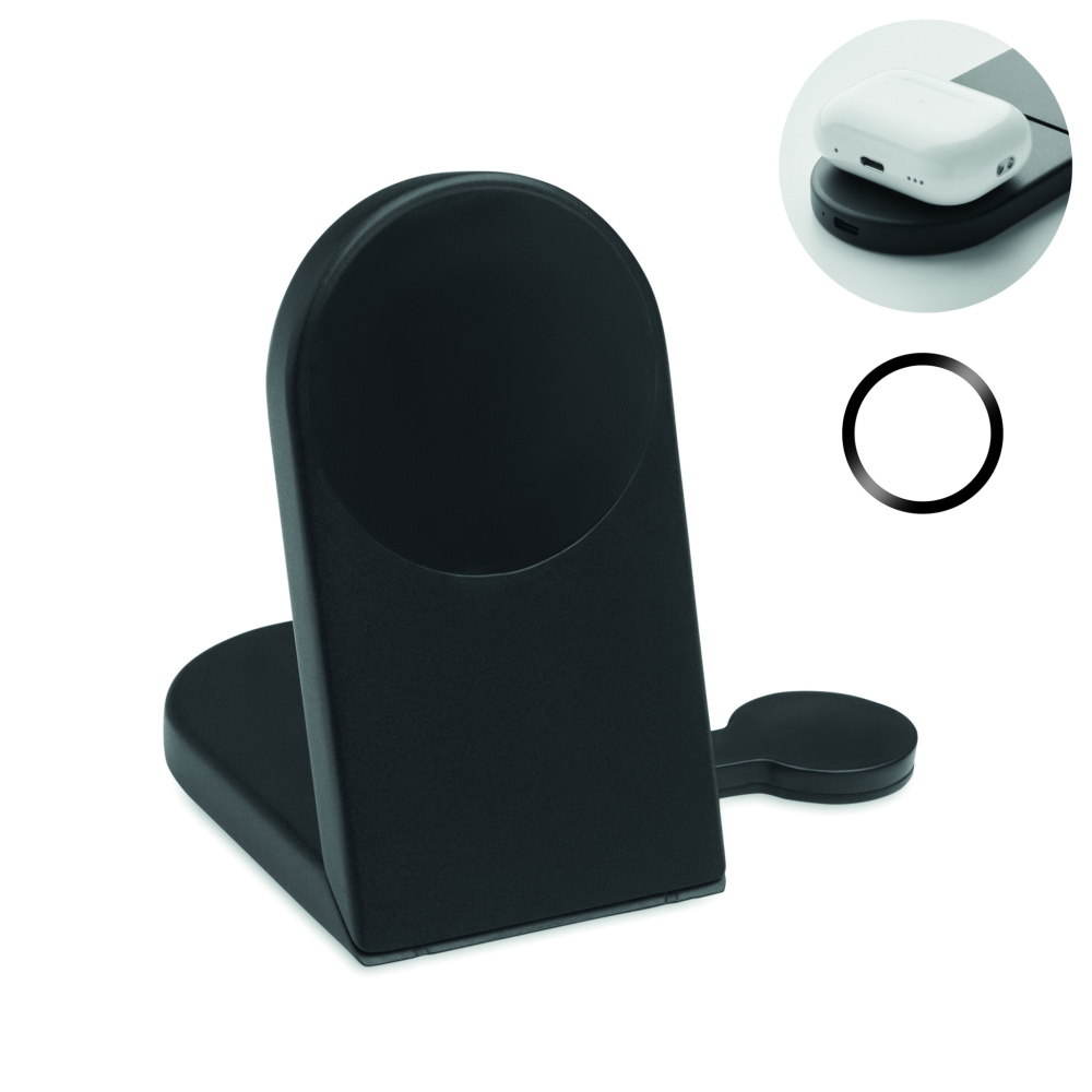 Logo trade promotional giveaways picture of: Foldable 3-in-1 charger 15W