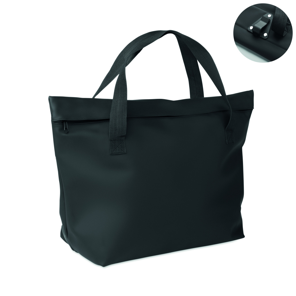 Logo trade promotional giveaways picture of: PU bicycle shopping bag 10L