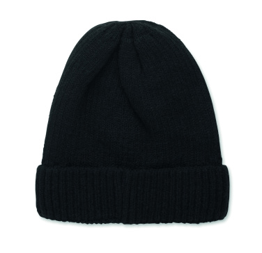 Logo trade promotional gifts image of: Knitted beanie with cuff