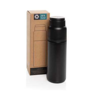 Logo trade corporate gifts image of: Thermocup RCS recycled vacuum flask with cup 500ml
