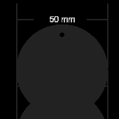 Logotrade meene foto: Ümmargune dia. 50 mm helkur