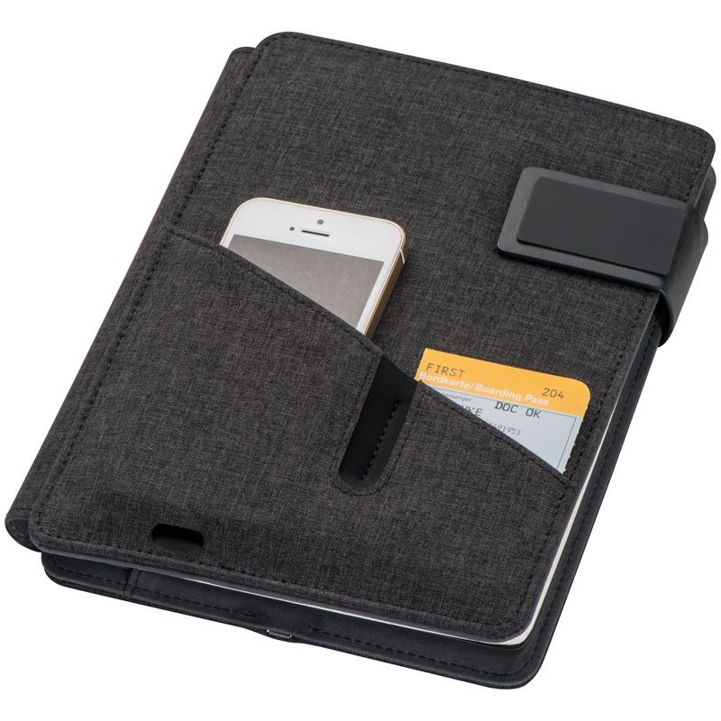 Logotrade ärikingid pilt: Notebook with powerbank, must