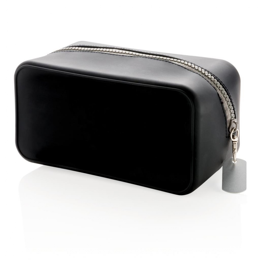 Logo trade meene pilt: Meene: Leak proof silicon toiletry bag, black