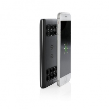 Logotrade meened pilt: Meene: 4.000 mAh wireless powerbank with suction pads, black