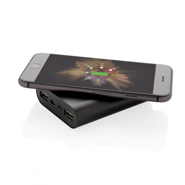 Logotrade ärikingitused pilt: Firmakingitus: Aluminium 5.000 mAh Wireless 5W Pocket Powerbank, black