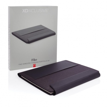 Logotrade ärikingi foto: Firmakingitus: Fiko wireless charging portfolio A4 with powerbank, black