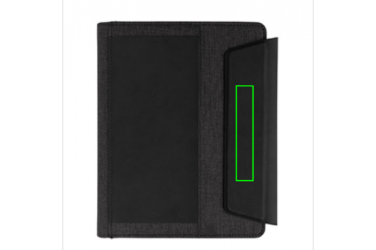 Logo trade reklaamtoote pilt: Firmakingitus: Fiko wireless charging portfolio A5 with powerbank, black