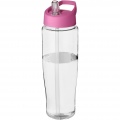 H2O Active® Tempo 700 ml tilaga kaanega spordipudel, Läbipaistev / roosa