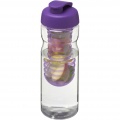 H2O Active® Base 650 ml keeratava kaanega spordipudel ja infusioon, Läbipaistev / lilla