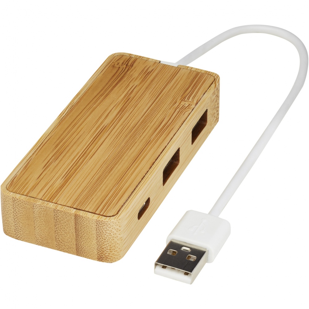 Logo trade reklaamkingi pilt: Tapase bambusest USB-jaotur