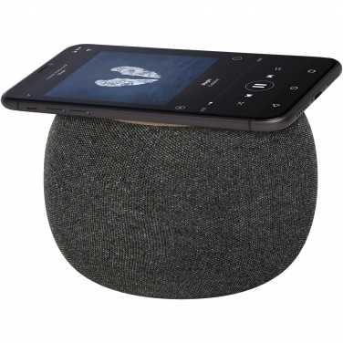 Logotrade reklaamkingitused pilt: Ecofiber bambusest/RPET Bluetooth® kõlar ja juhtmevaba laadimisalus