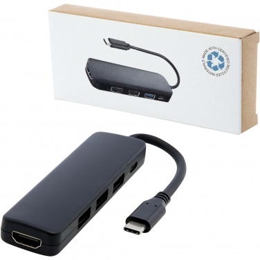 Logotrade reklaamkingitused pilt: Loop RCS taaskasutatud plastist multimeediumiadapter USB 2.0-3.0 HDMI-pordiga