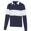 Clyde unisex orgaaniline ragbi polo dressipluus, Merepunane / valge