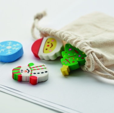 Logo trade ärikingid foto: Komplektis 4 jõuluteemalist kustukummi