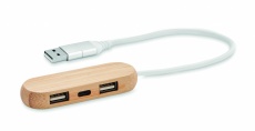 3-pordiline kahe sisendiga USB-jaotur