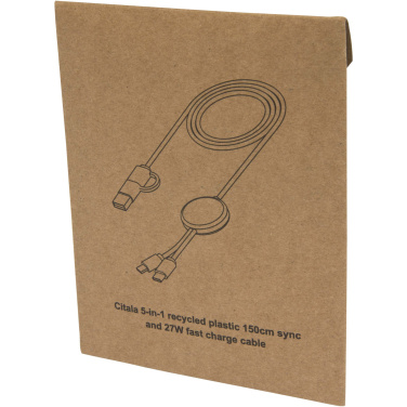 Logotrade firmakingituse foto: Citala 5-in-1 taaskasutatud plastist 150 cm kiirlaadimiskaabel