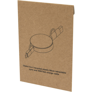 Logotrade reklaamkingi foto: Citala 5-in-1 taaskasutatud plastist 90 cm kiirlaadimiskaabel