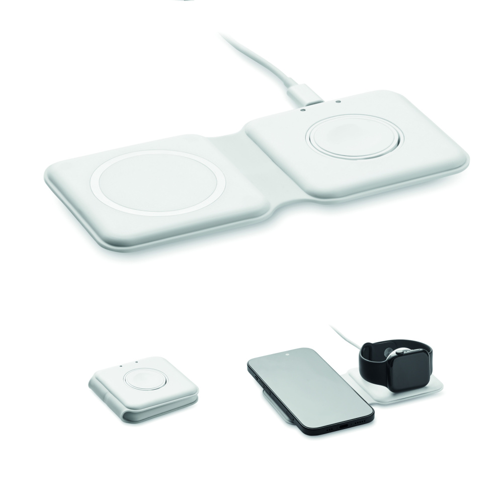 Logotrade reklaamkingid pilt: FLIP 2-ühes kokkupandav laadija 15W