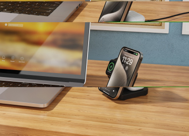 Logotrade reklaamkingi foto: Urban Vitamin Arcadia RCS plastikust 15W 3in1 magnetiline laadija