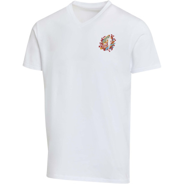 Logotrade ärikingi foto: Balfour 200 g/m² lühikeste varrukatega V-kaelusega unisex OCS orgaaniline T-särk
