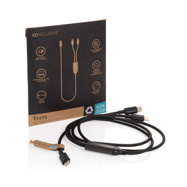 Logo trade reklaamtoote pilt: Terra 100W RCS kahekordne USB-C väljundkaabel