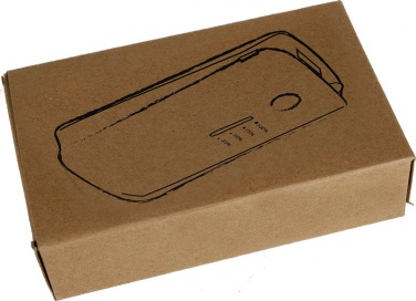 Logotrade liikelahja mainoslahja kuva: Powerbank 4000 mAh with USB port in a box, valge